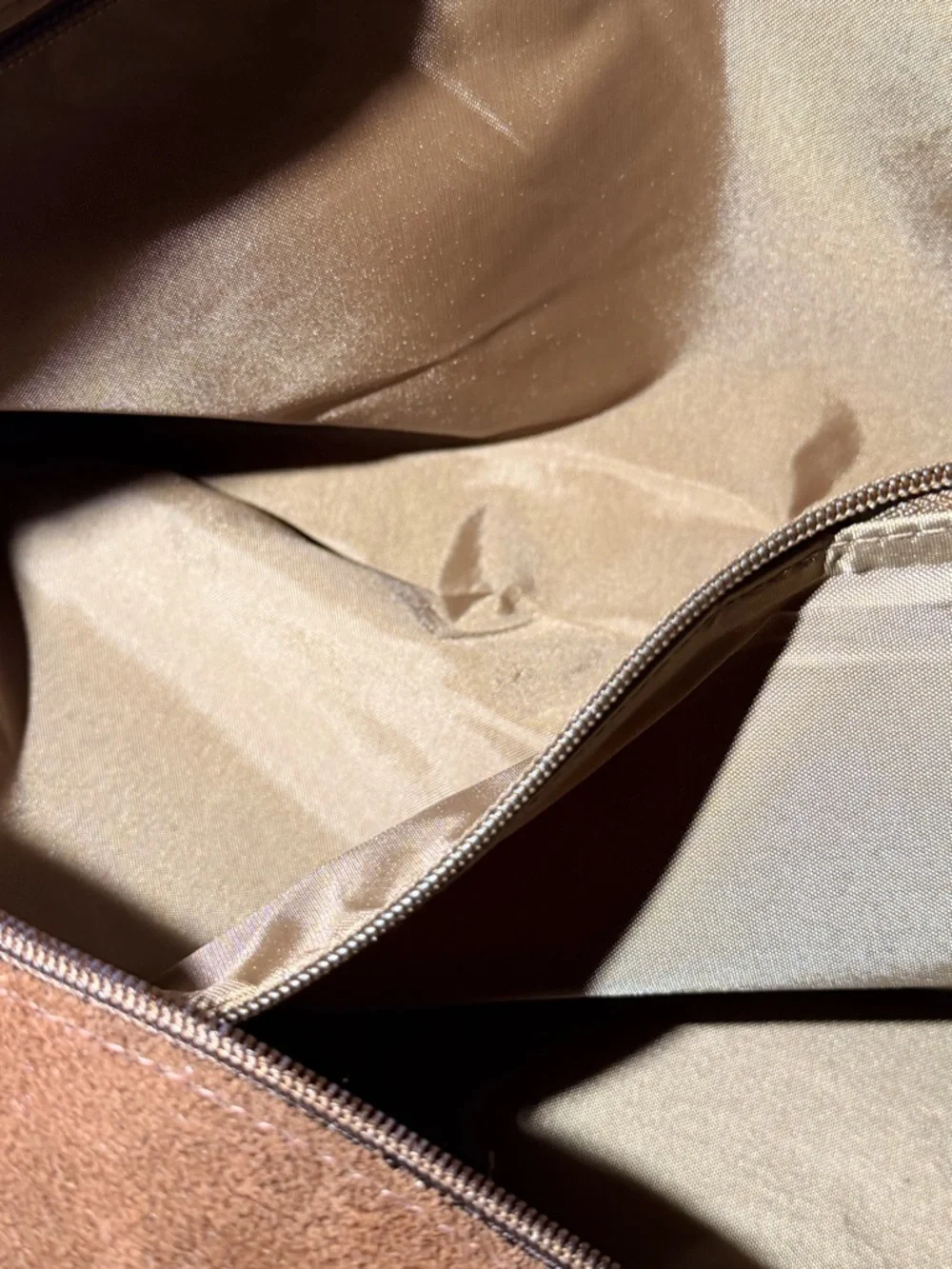 2003 Marlboro Grit Gear Suede Duffel Bag in Chestnut and Dark Brown